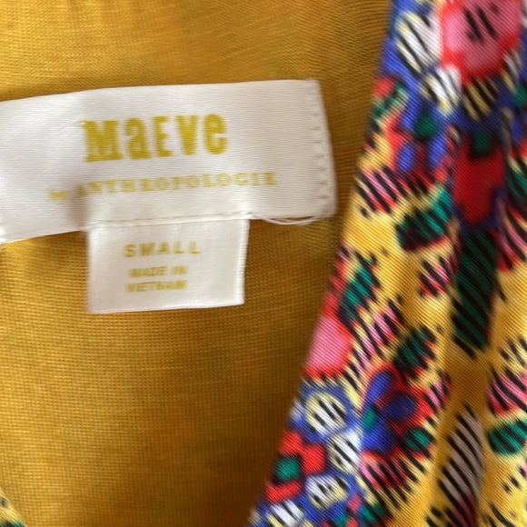 Anthropologie Maeve Luella Maxi Dress Yellow Floral Multi size small - Picture 6 of 9